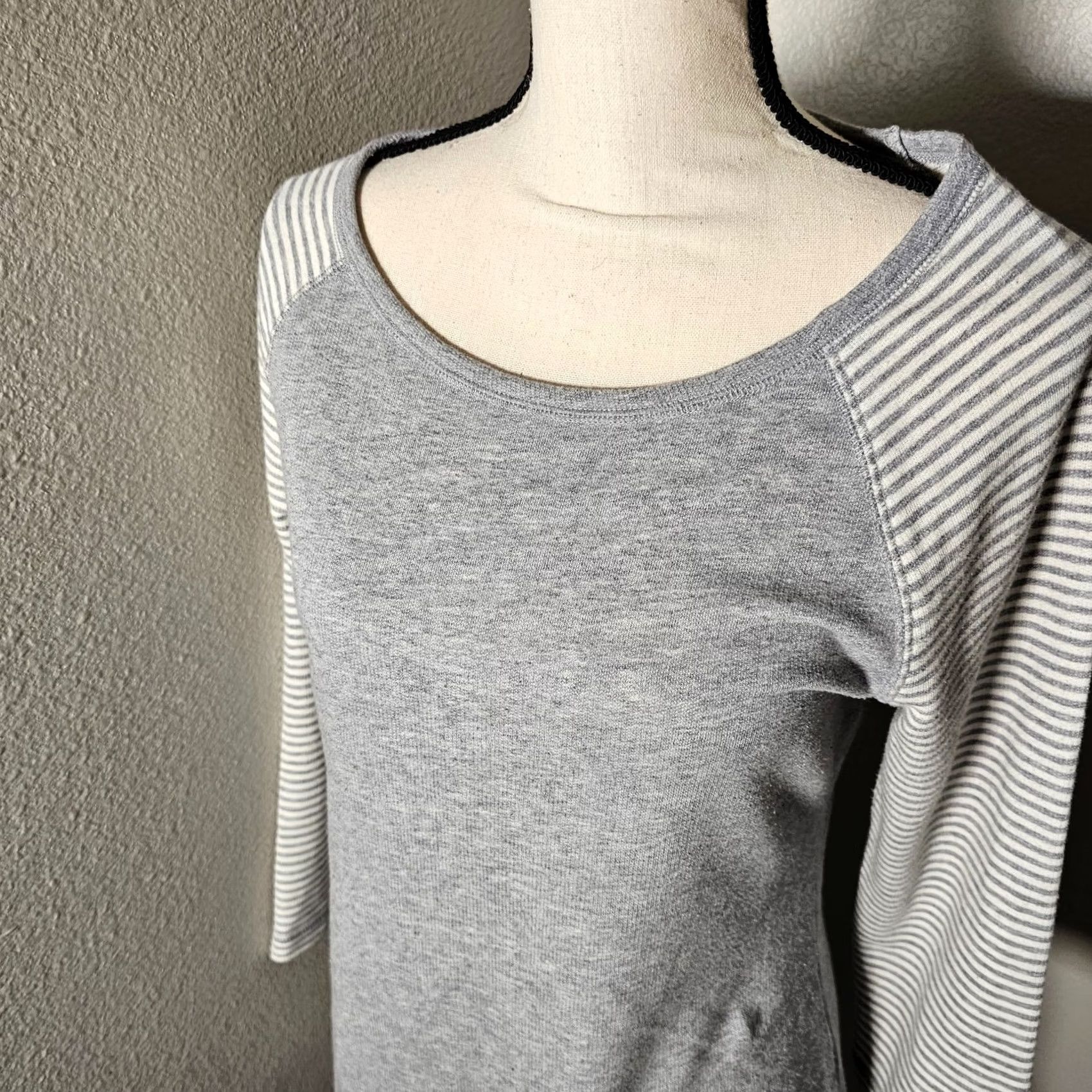 Nautica Nautica Nightie Gown Striped 3/4 Sleeve Gray S Ladies Sleepwear070 Size ONE SIZE - 5 Thumbnail