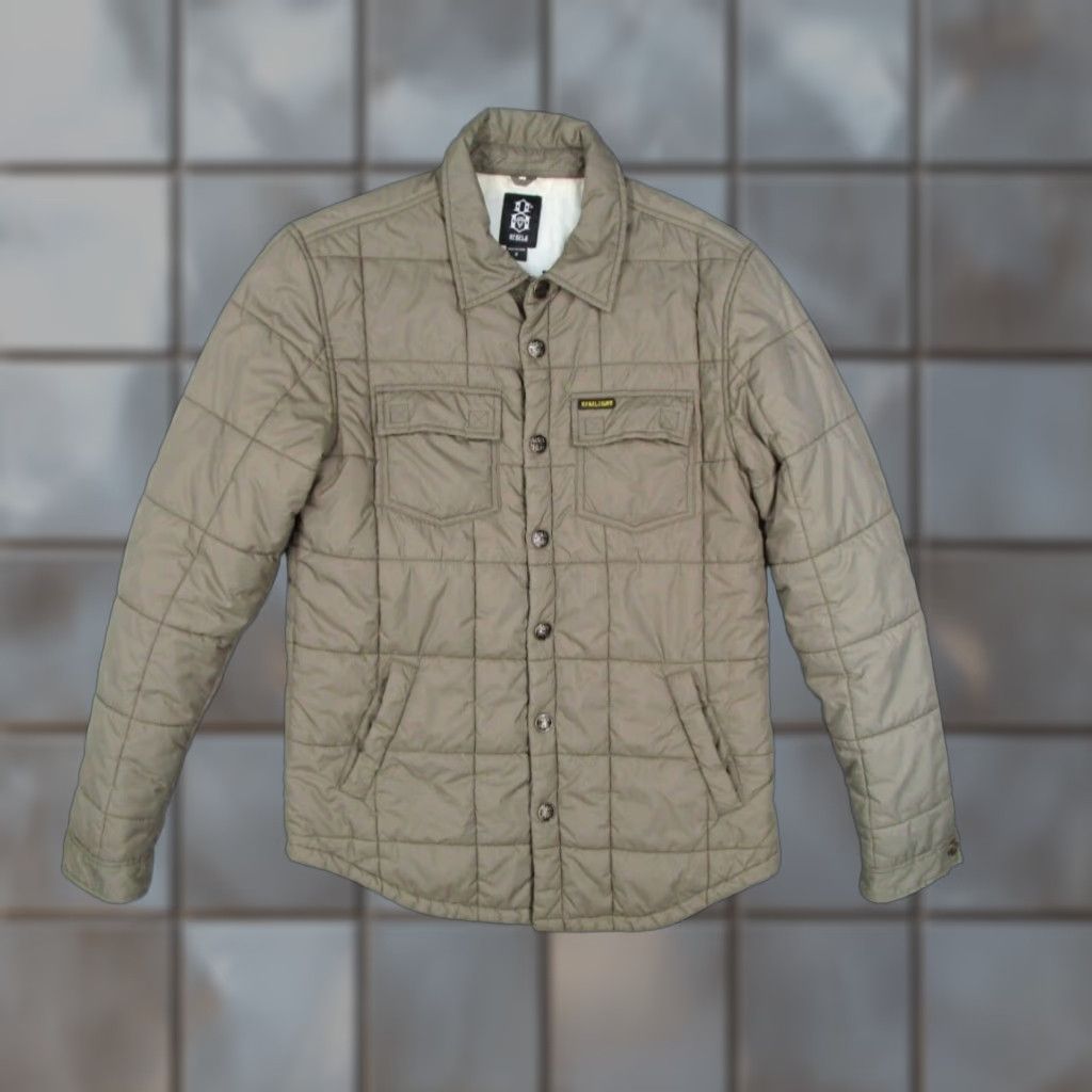Vintage REBEL8 Mens Brown Quilted Puffer Jacket Small Nylon Snap Front Streetwear Skate Size US S / EU 44-46 / 1 - 1 Thumbnail