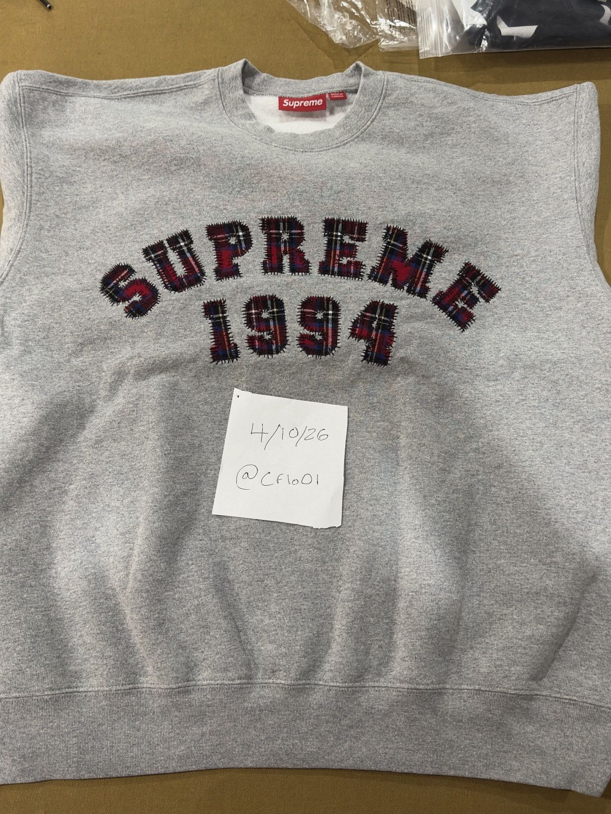 Supreme Supreme Plaid Arc Crewneck Size US XL / EU 56 / 4 - 2 Thumbnail