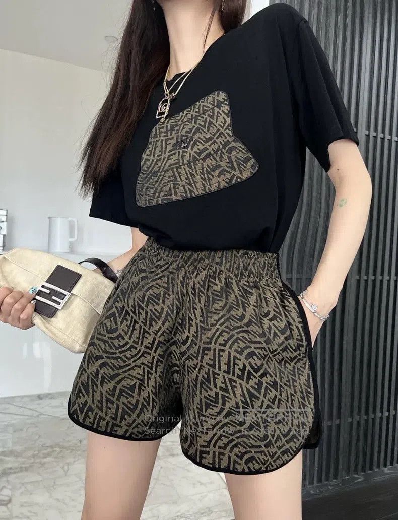 Fendi All-over Logo Printed Shorts