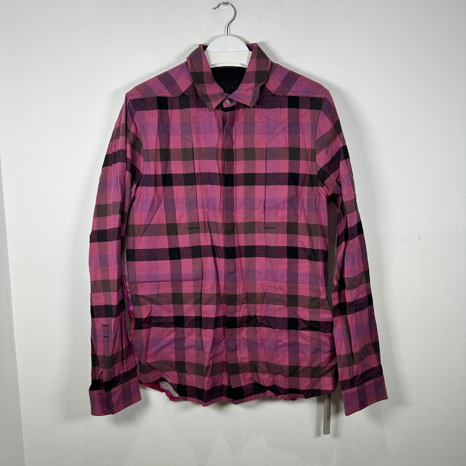 Rick Owens Rick Owens Hot Pink / Fuchsia Plaid Flannel Size 48 Size US M / EU 48-50 / 2 - 1 Thumbnail