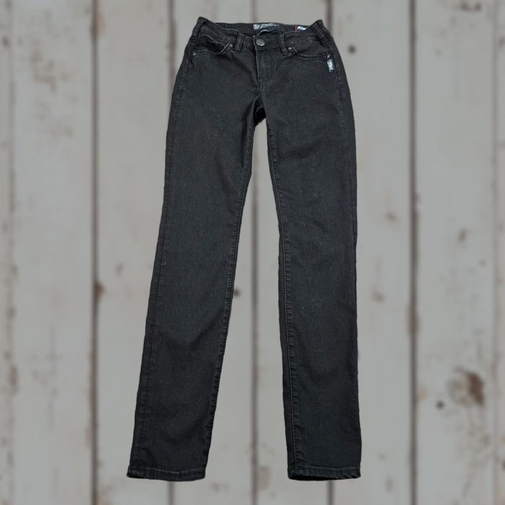 Silver Jeans Co. Vintage Silver Jeans Women Skinny Jeans Low Rise Black Dark Wash Stretch 26 24x30 Size 26" / US 2 / IT 38 - 1 Thumbnail