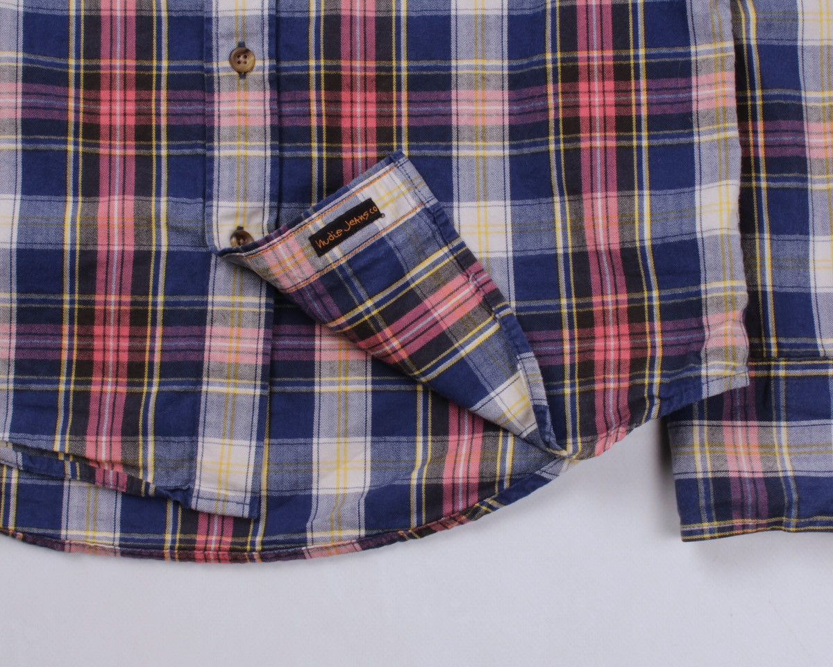Nudie Jeans NUDIE Gunnar Organic Cotton Herringbone Check Button Shirt Size US S / EU 44-46 / 1 - 5 Thumbnail