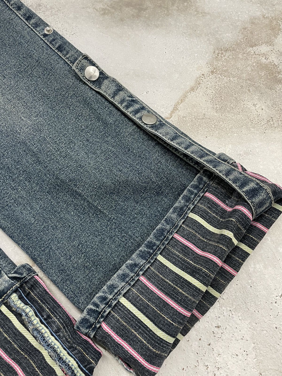 Hysteric Glamour × Japanese Brand Mekeyla Old Vintage Japanese Design 2 Length Seam Pants Size US 26 / EU 42 - 9 Thumbnail