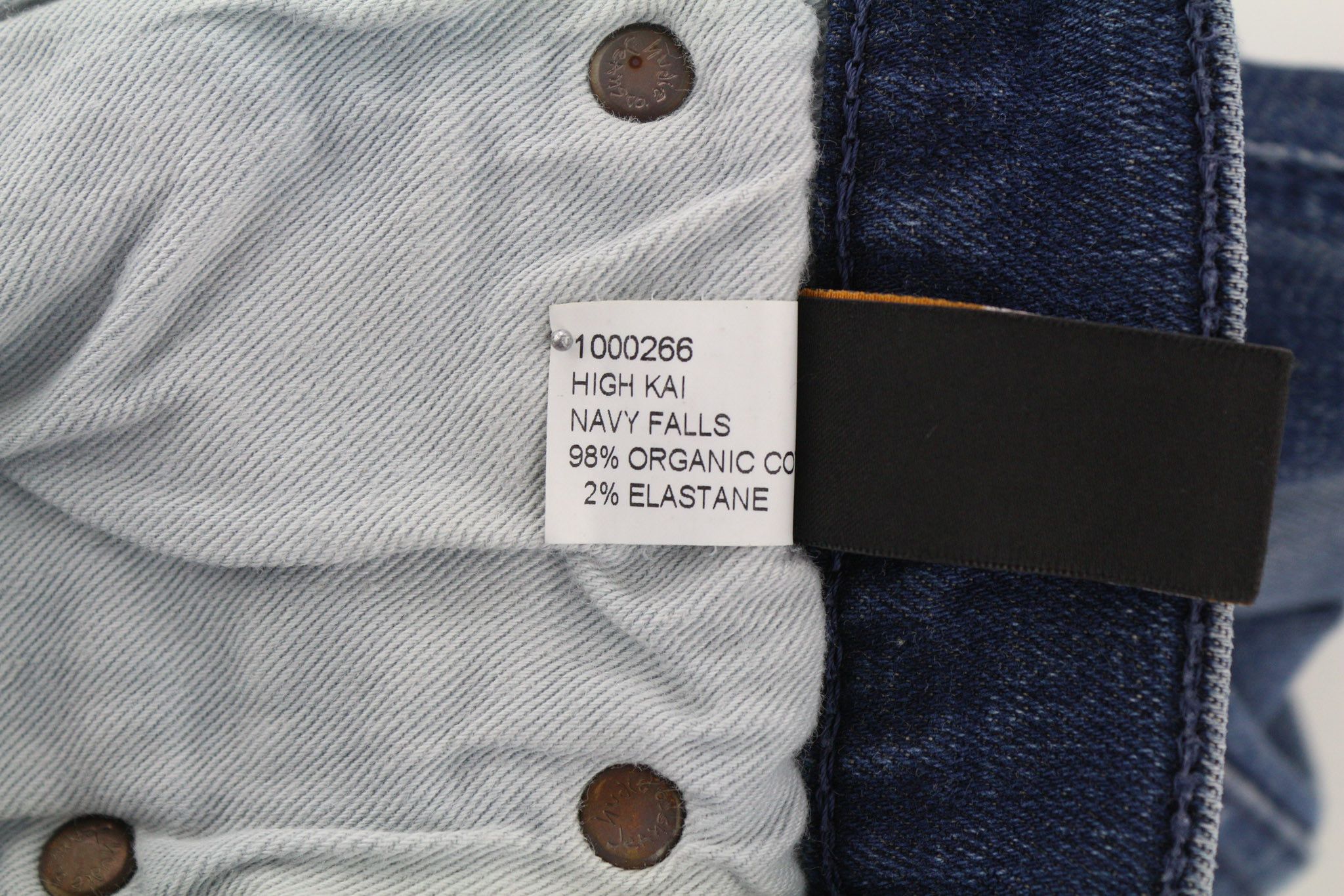 Nudie Jeans HIGH KAI W24/L30 Blue Cotton Stretch Jeans 80625 Size 24" / US 00 / IT 34 - 7 Thumbnail