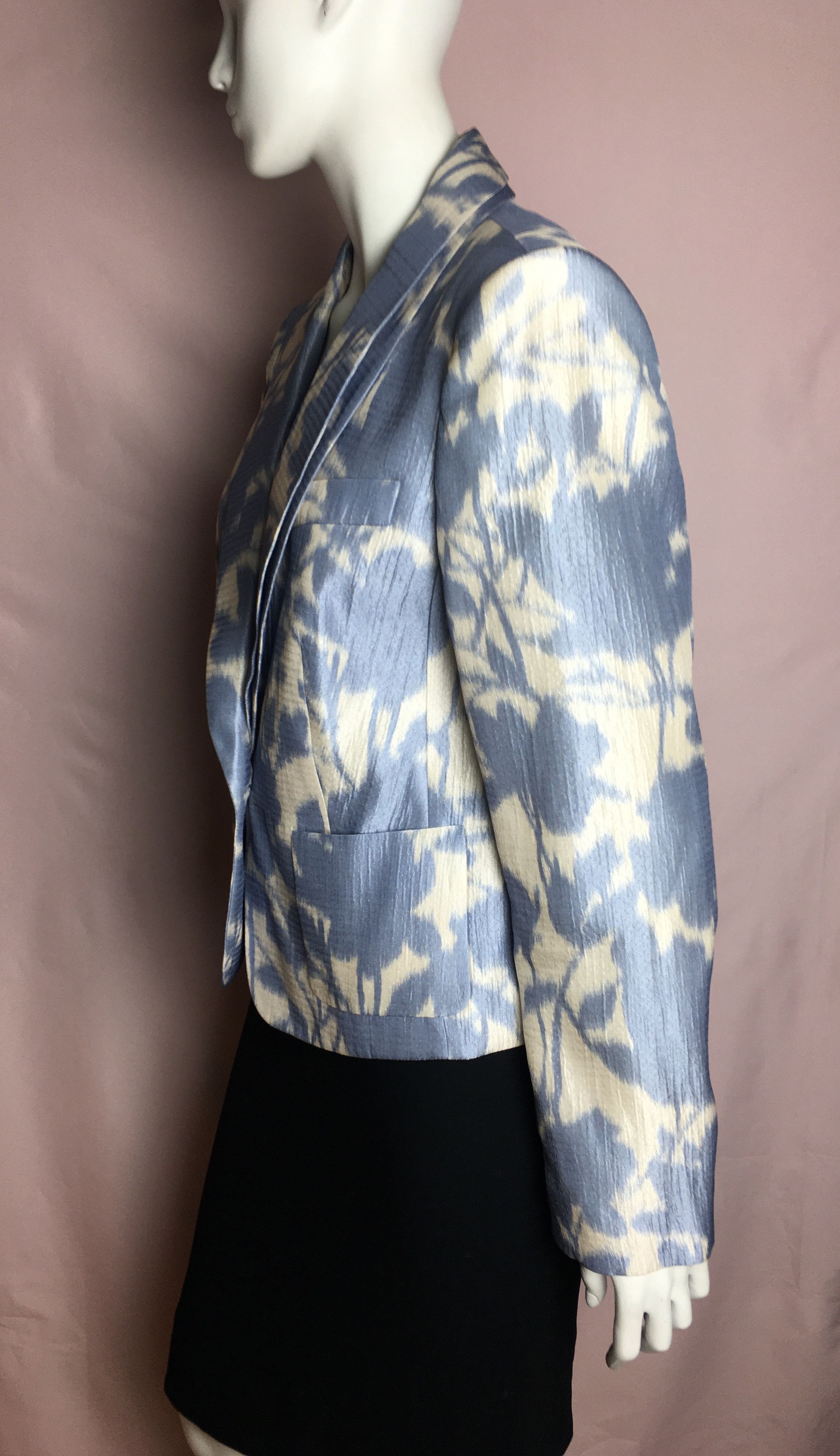 Escada ESCADA Silk Cotton Floral Print Blazer Jacket EU 42 Size L / US 10 / IT 46 - 4 Thumbnail