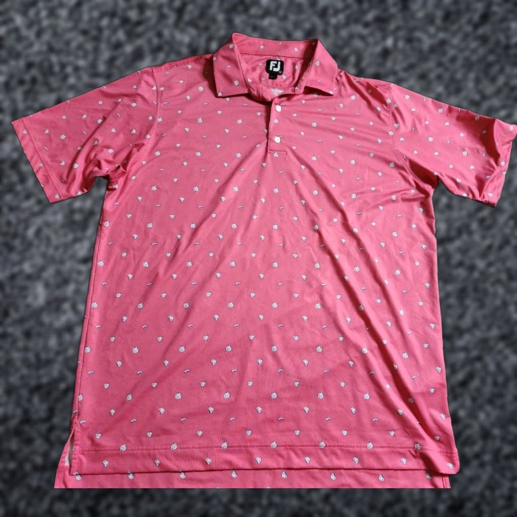 Footjoy FootJoy Polo Mens XL Golf Performance Shirt Pink Color Polo Shirt XL FootJoy Mens Golf Polo Pink Size US XL / EU 56 / 4 - 1 Thumbnail