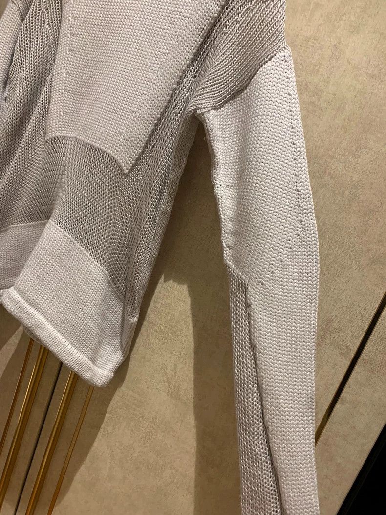 Helmut Lang HELMUT LANG Light grey knit top Size S / US 4 / IT 40 - 3 Thumbnail