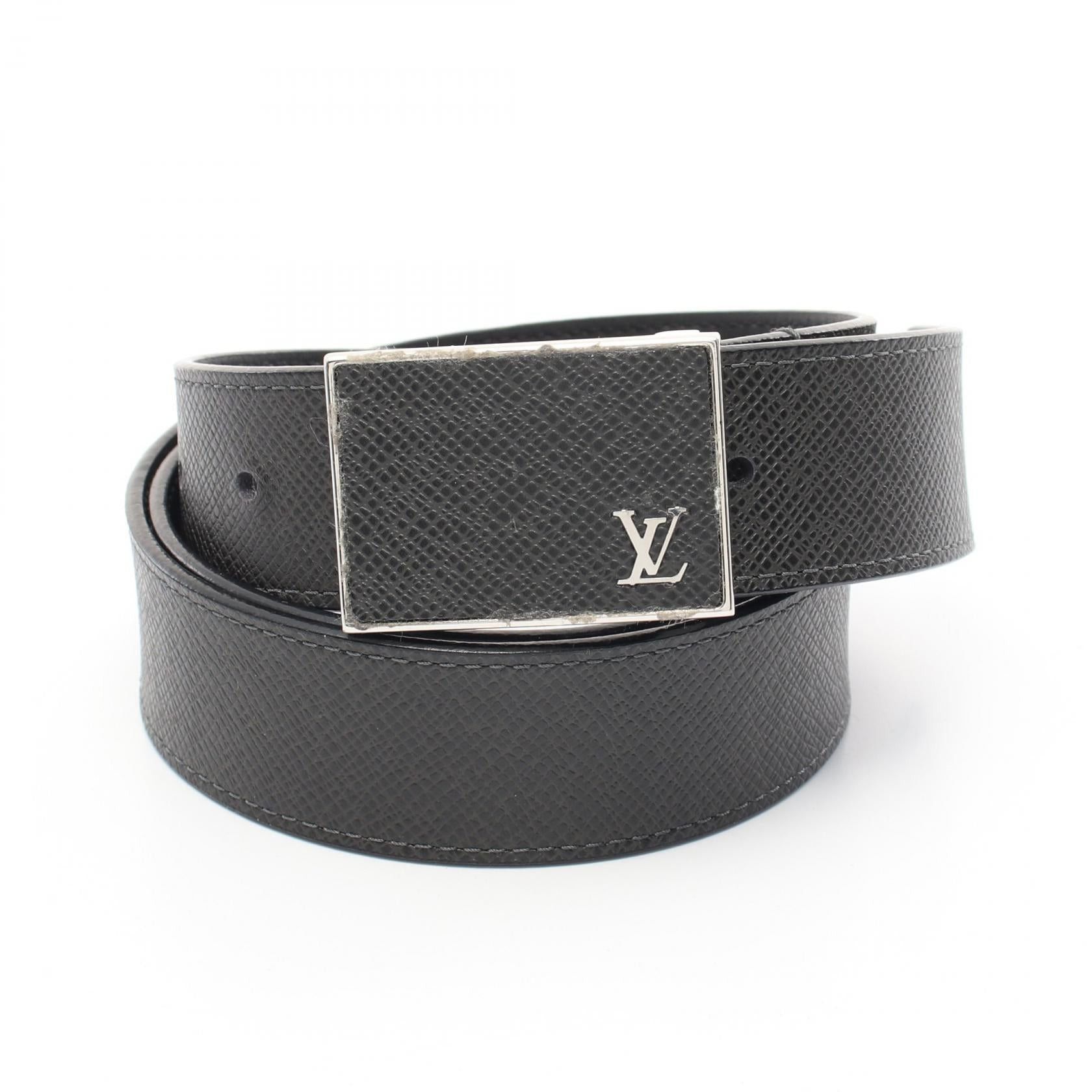 Louis Vuitton Louis Vuitton Ceinture Metropole Taiga Belt Leather Black Size ONE SIZE - 1 Thumbnail