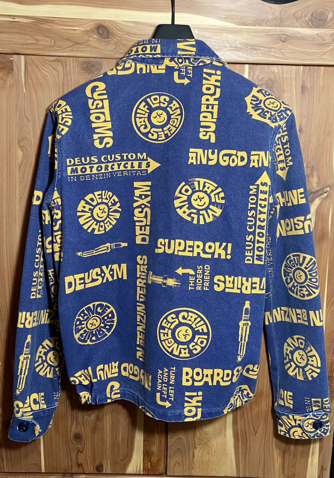 Deus Ex Machina Moto Printed Navy Canvas Jacket Size US S / EU 44-46 / 1 - 4 Thumbnail