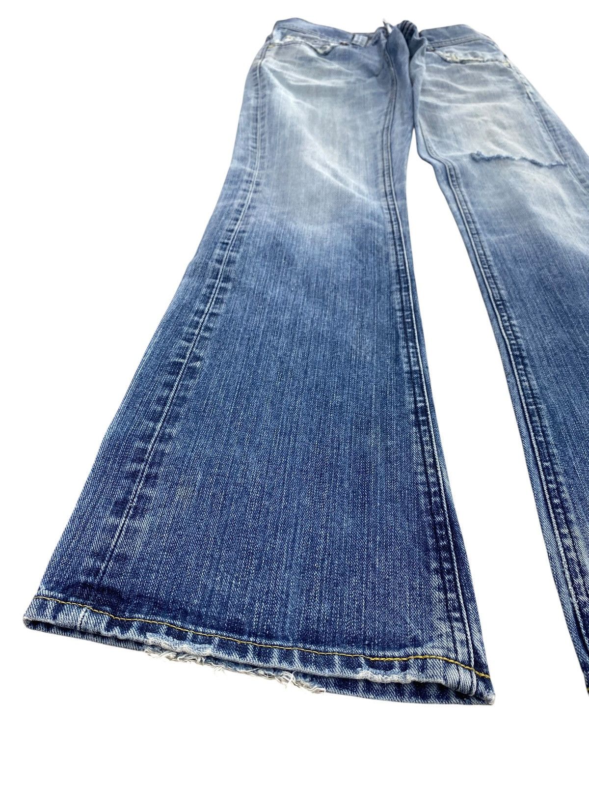 Other Japanese Brand Faded Wash Ripped Style Flare Jeans Size US 28 / EU 44 - 5 Thumbnail