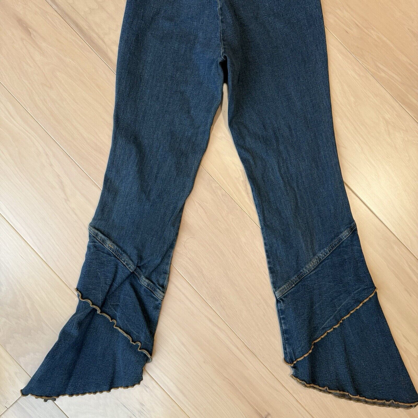 Vintage Vintage Patty USA Flare Jeans Women's 24 Blue 70s Glam Size 24" / US 00 / IT 34 - 8 Thumbnail