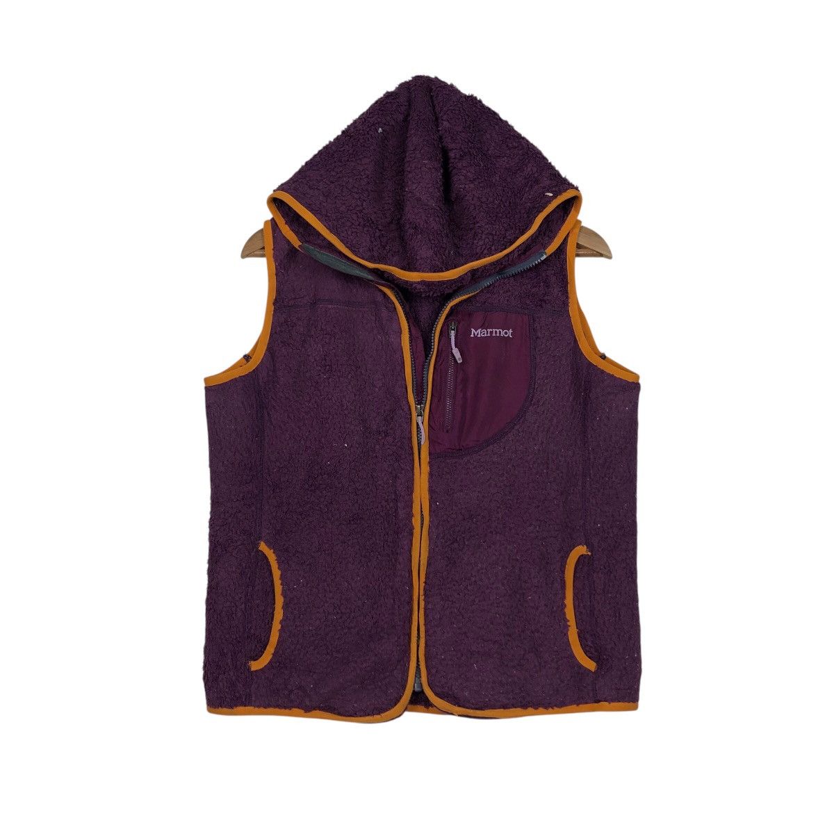 Japanese Brand × Vintage 📌Rich Purple Vintage Dip Pile Sherpa Vest Jacket Marmot Size US L / EU 52-54 / 3 - 2 Thumbnail