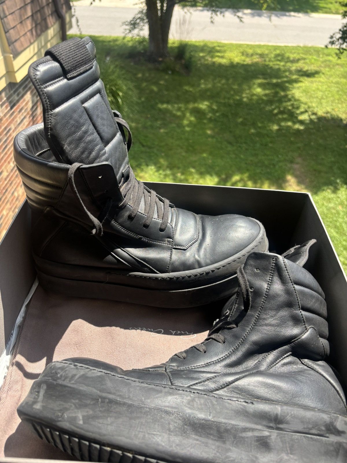 Rick Owens Rick owens geobasket 43 triple black | Grailed