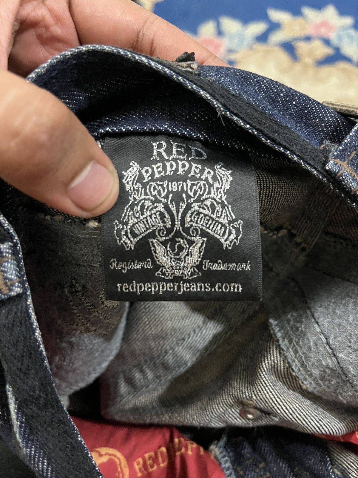 Japanese Brand Vintage Red Pepper Stars Punk Distressed Denim Size US 30 / EU 46 - 12 Thumbnail