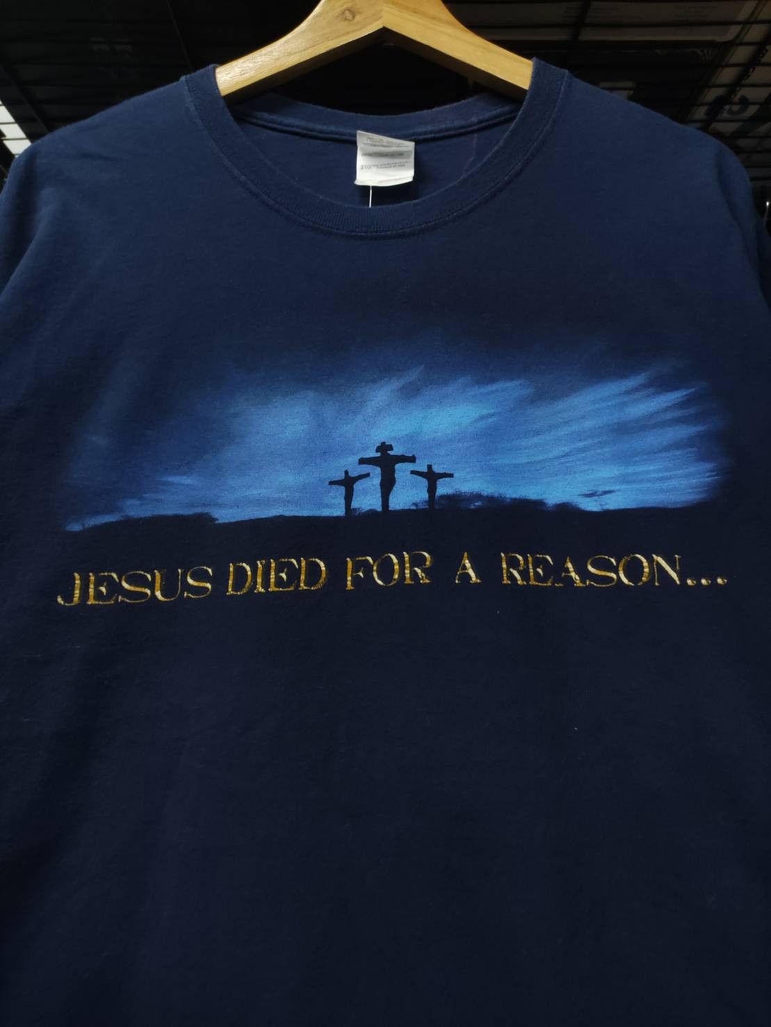 Vintage Vtg 00's Jesus Died For A Reason T-Shirt Size US XXL / EU 58 / 5 - 1 Thumbnail