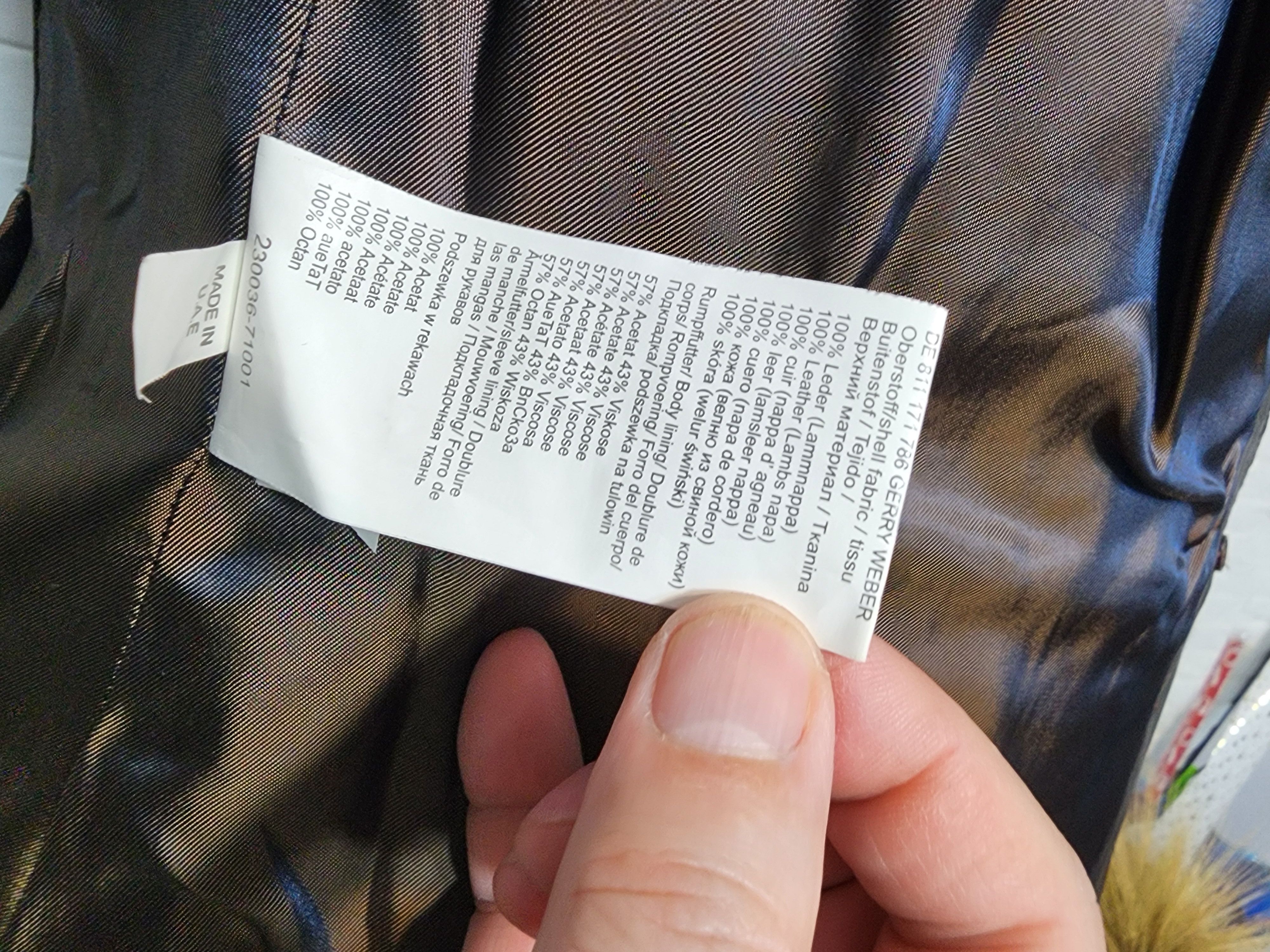 Other Brown Leather Jacket: Women's Blazer with Stitching Size M / US 6-8 / IT 42-44 - 8 Thumbnail