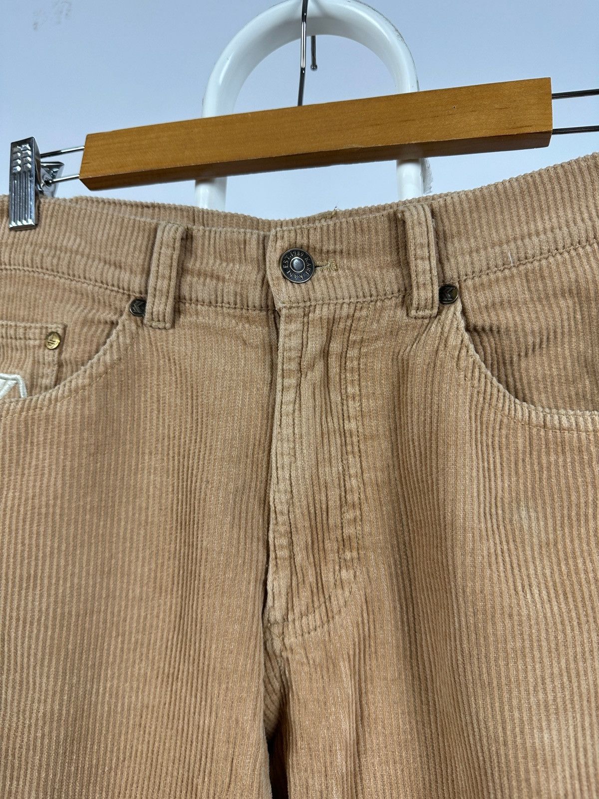 Karl Kani Vintage Karl Kani Corduroy Y2K Rap Baggy Cargo Pants Size US 30 / EU 46 - 14 Thumbnail