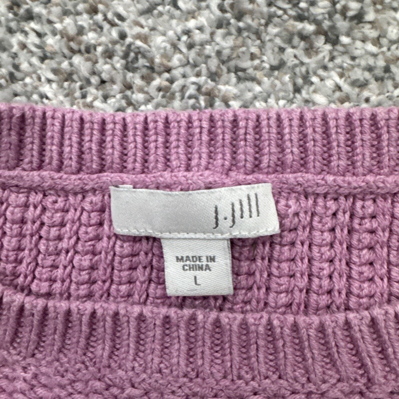 Other J Jill Sweater Women Large Pastel Dainty Knit Grandmacore Size L / US 10 / IT 46 - 5 Thumbnail