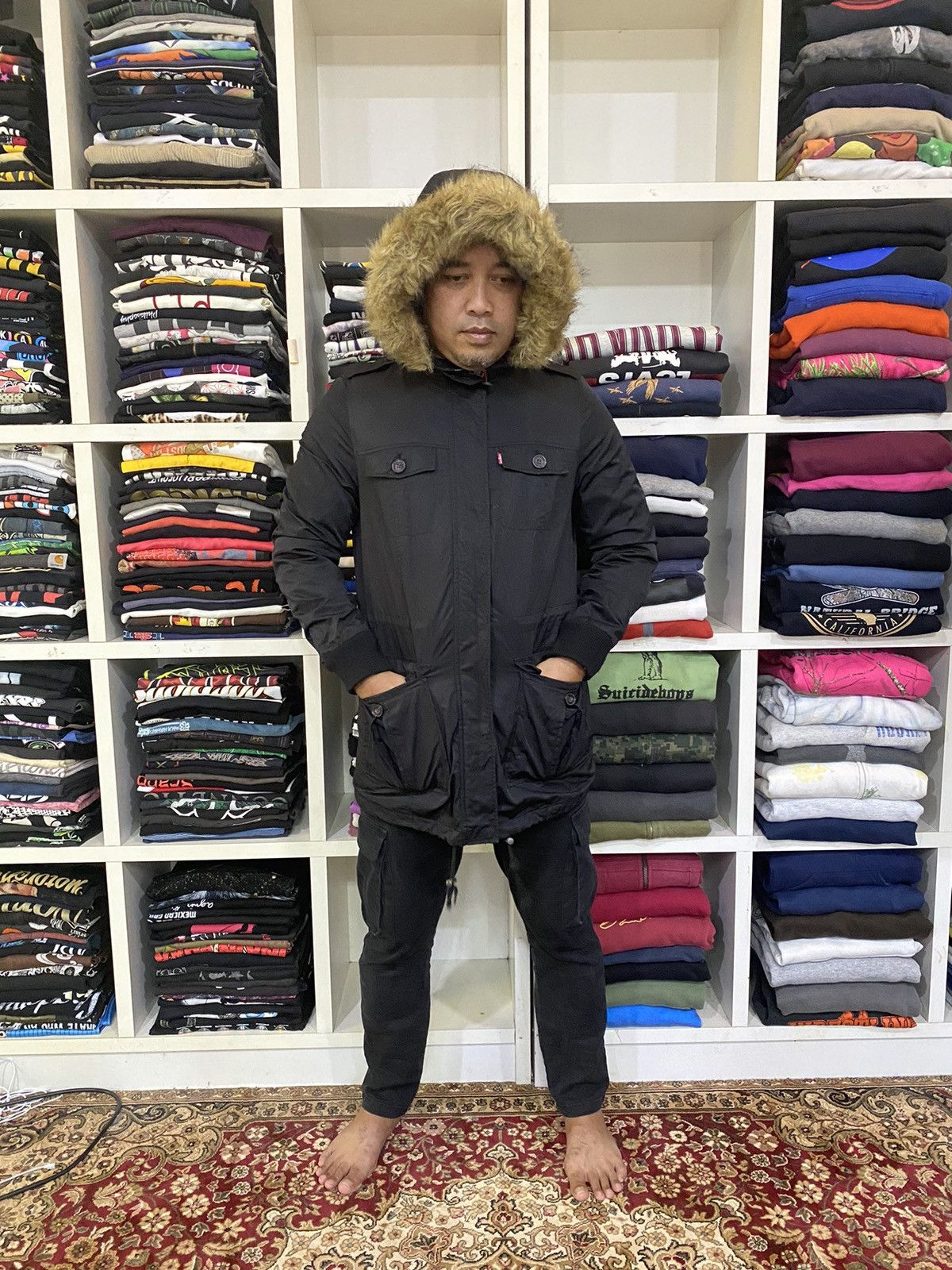 If Six Was Nine × Levi's Levis Fur Parka Jacket Size US M / EU 48-50 / 2 - 14 Thumbnail