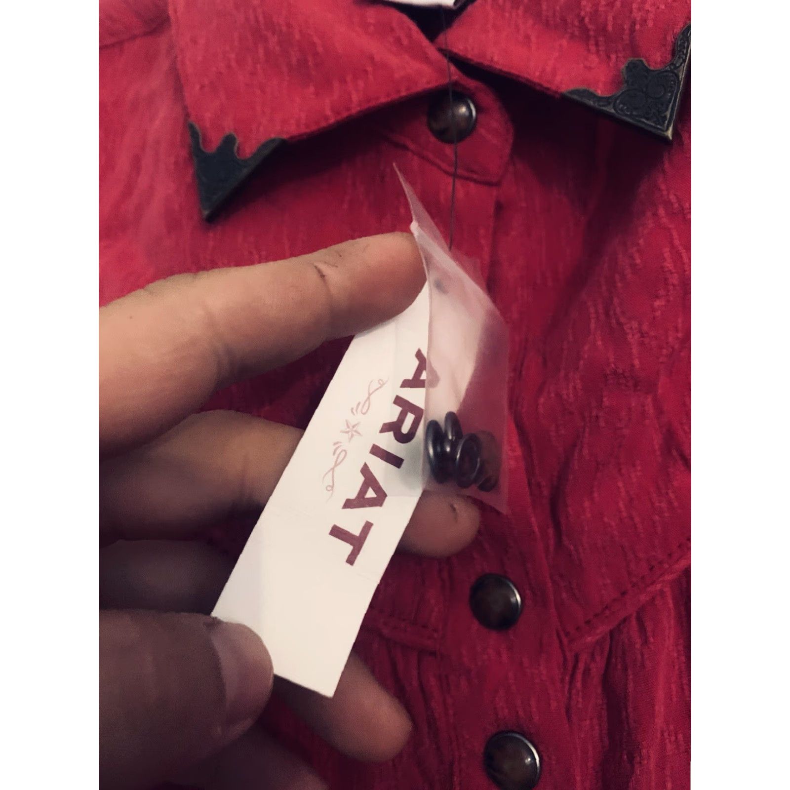 Ariat Ariat Hogan Dress Belted Pockets Snap Button Sz M Red New 10028121 Size M / US 6-8 / IT 42-44 - 3 Thumbnail