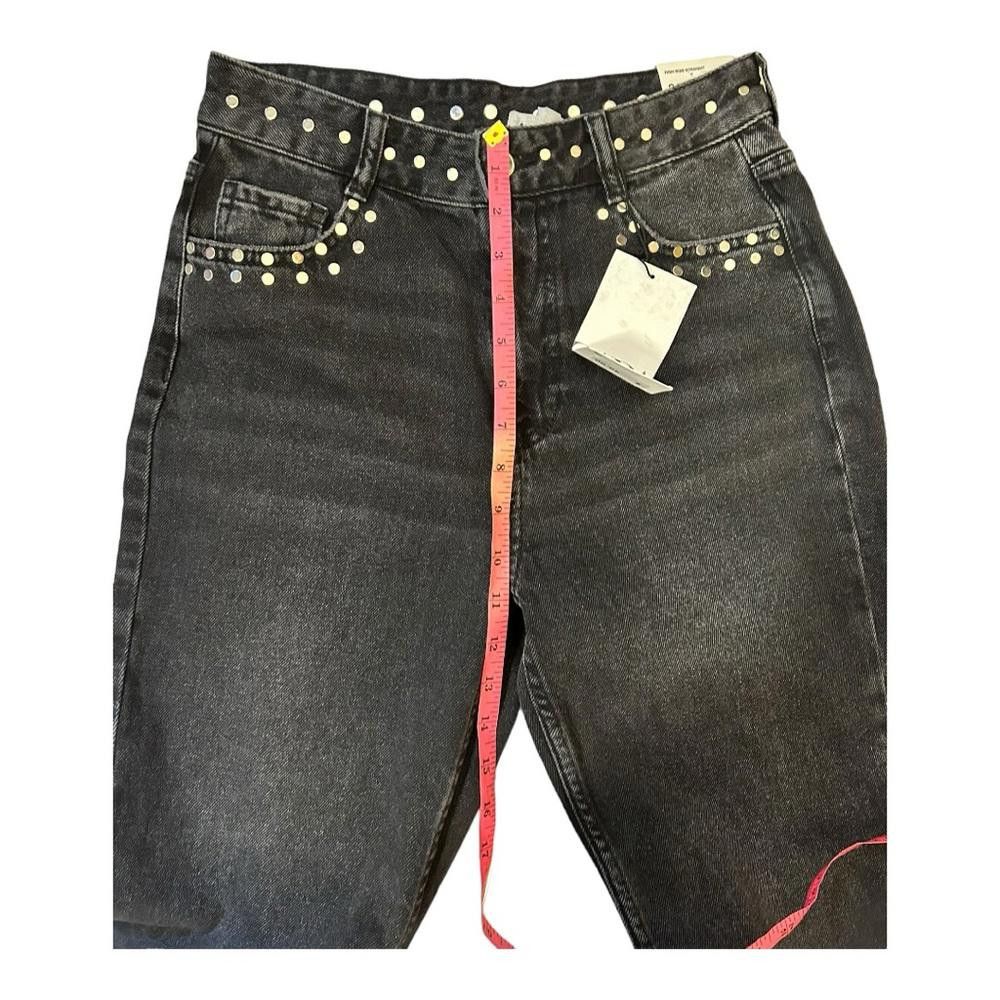 Zara Zara l NWT High Rise Studded Straight Leg Jeans 4 Size 27" / US 4 / IT 40 - 7 Thumbnail
