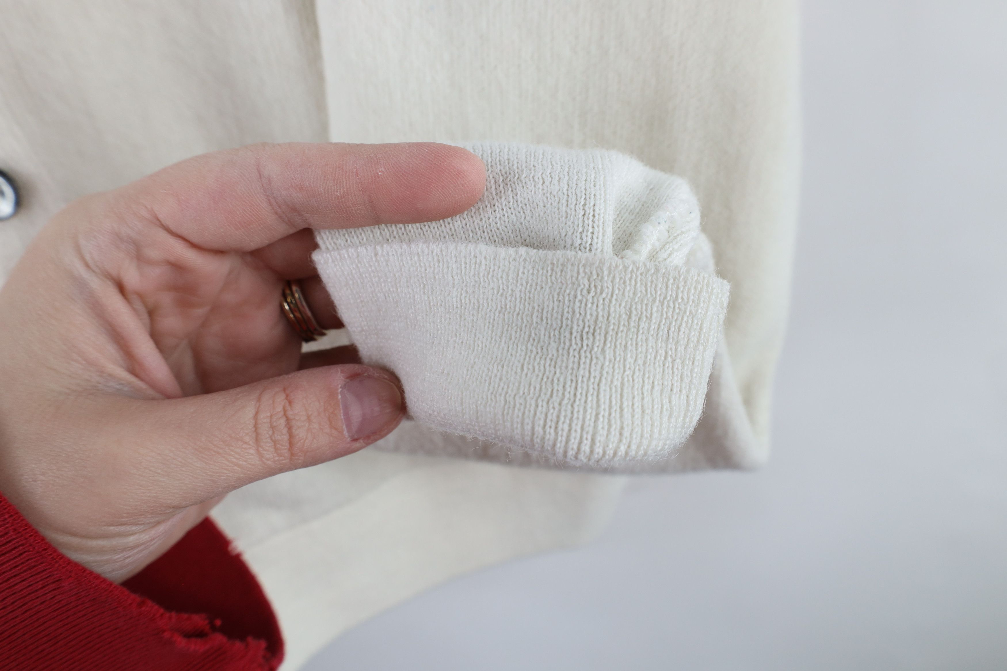 Lacoste × Vintage Vintage 80s Izod Lacoste Knit Cardigan Sweater White USA Size US M / EU 48-50 / 2 - 5 Thumbnail