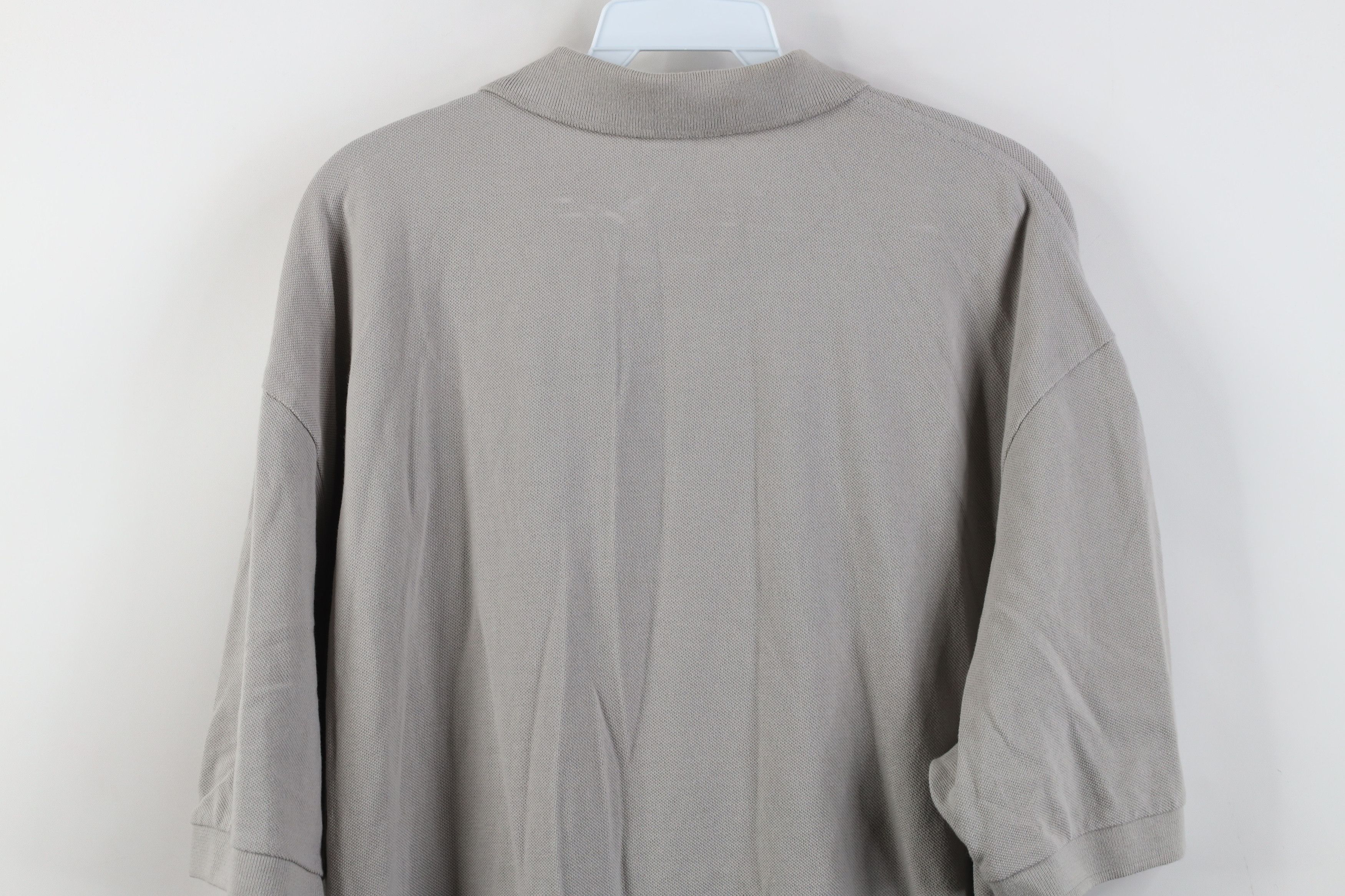 Ralph Lauren Deadstock Vintage 90s Ralph Lauren Knit Golf Polo Shirt Gray Size US XXL / EU 58 / 5 - 13 Thumbnail