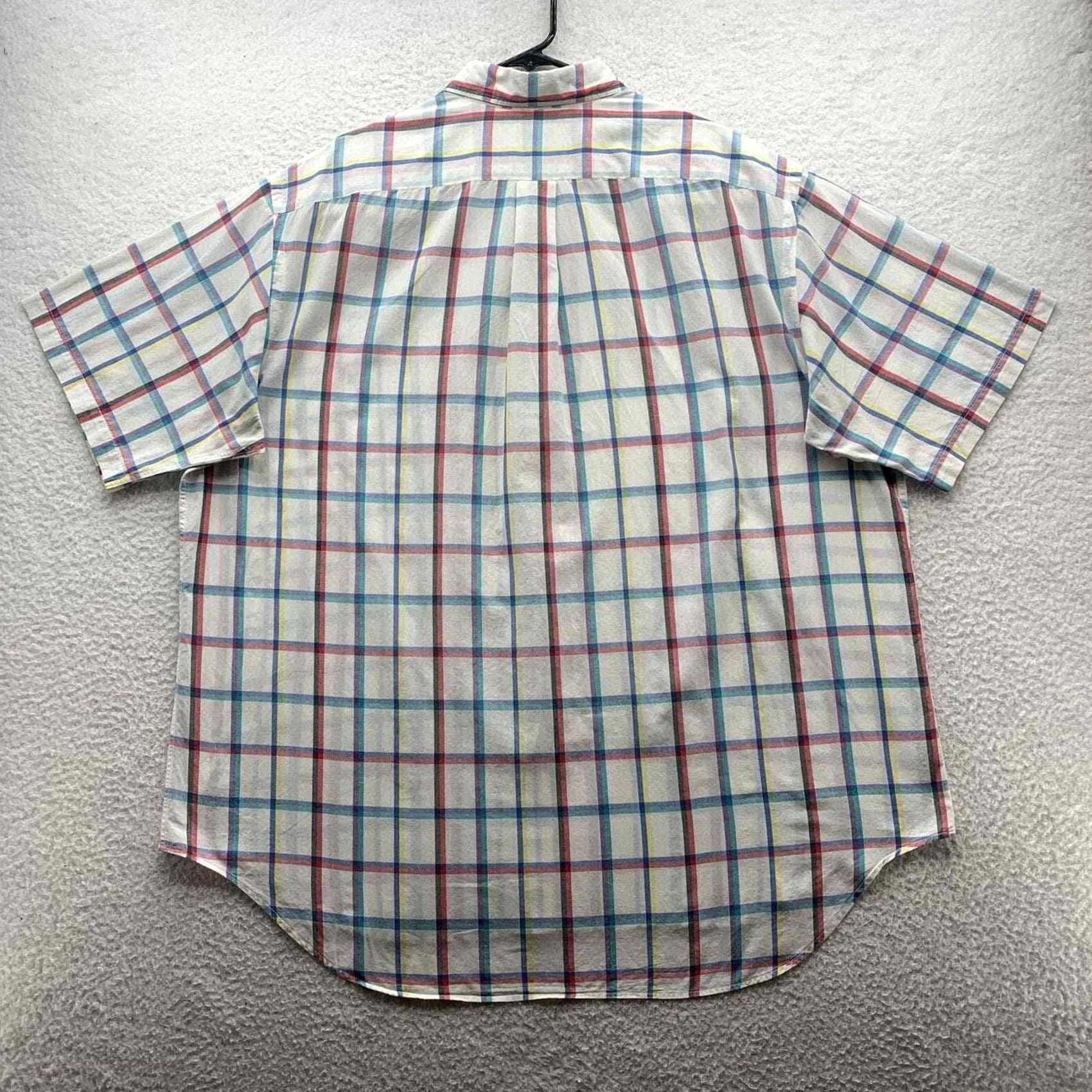 Rainbow VINTAGE Bullock & Jones Shirt Mens XL San Fran Rainbow Check Preppy USA Made Size US XL / EU 56 / 4 - 4 Thumbnail