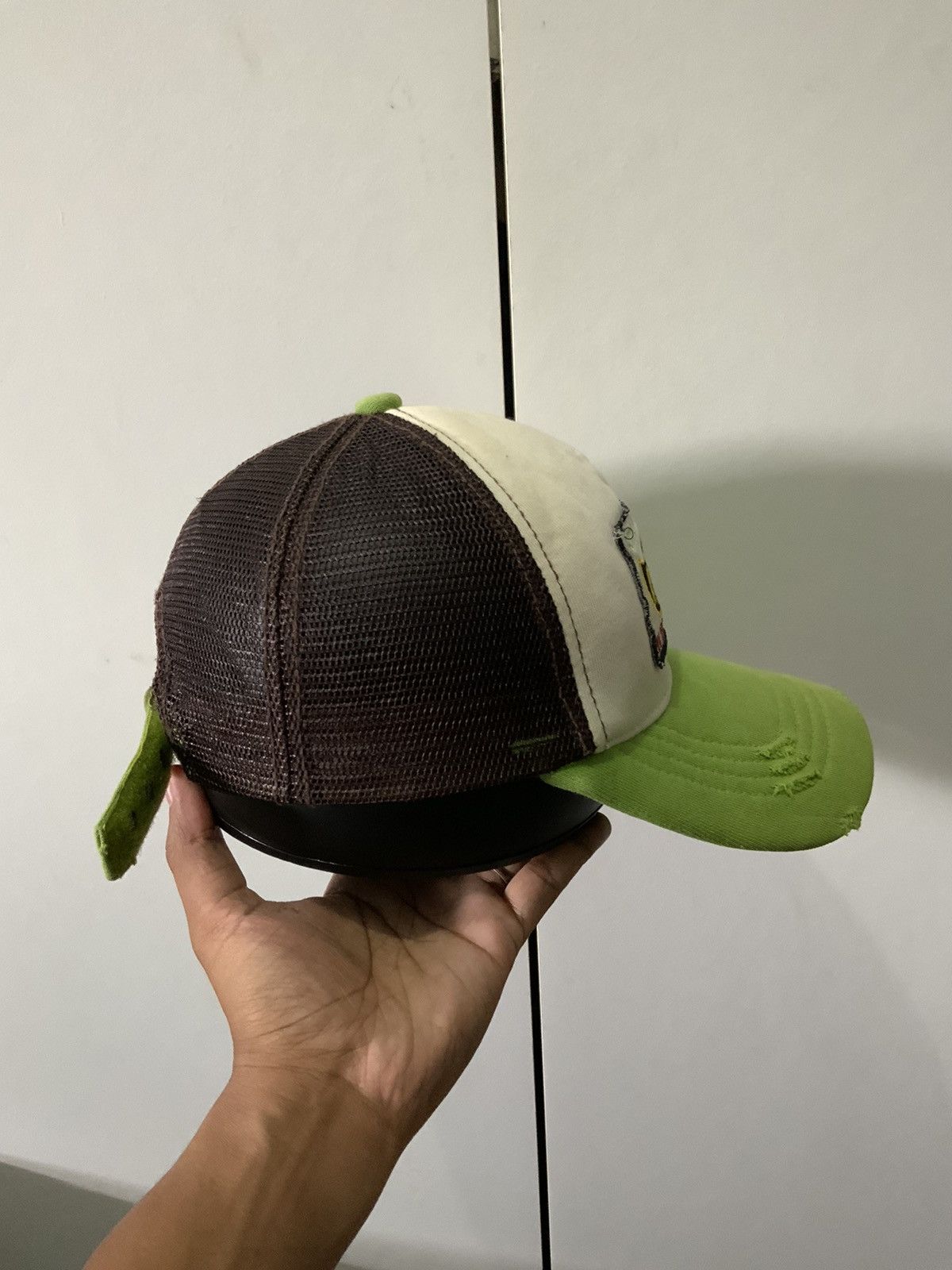 Japanese Brand Republic Water Trick Distressed Trucker Hat Size ONE SIZE - 4 Thumbnail