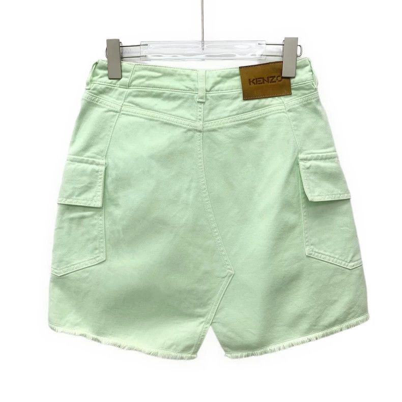 Kenzo KENZO Light green cotton casual denim half skirt Size 24" / US 00 / IT 34 - 2 Thumbnail