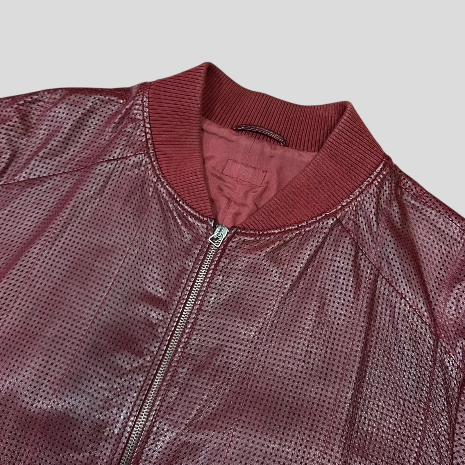 Armani Emporio Armani 2009 Perforated Mesh Leather Bomber IT54 (L) Size US L / EU 52-54 / 3 - 7 Thumbnail