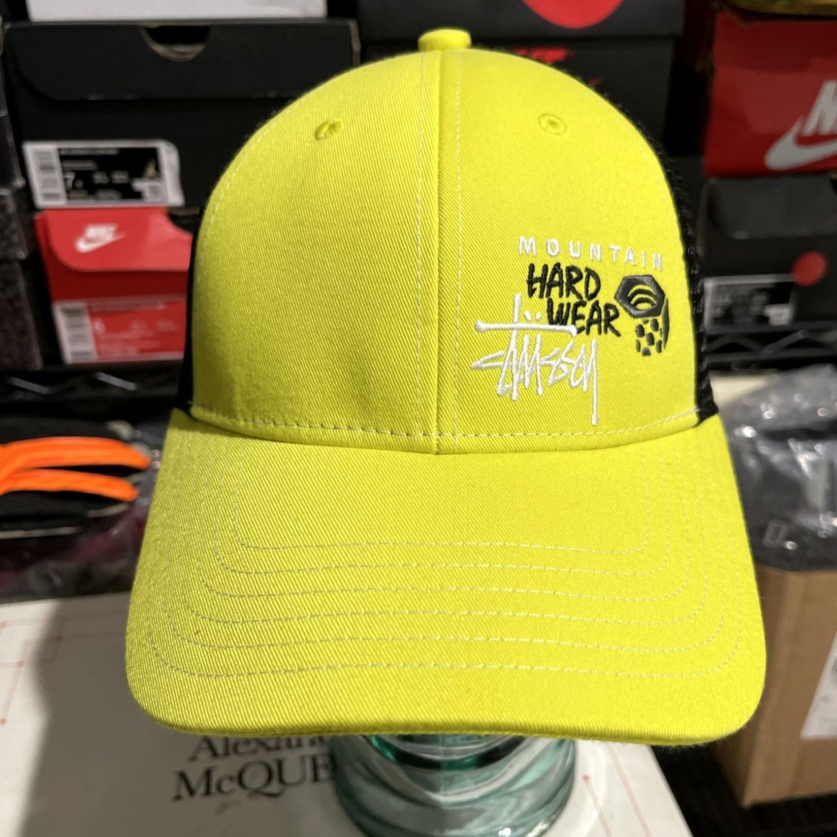 Vintage Stussy Mountain Hardwear Hat Cap Mens Adjustable Yellow Trucker Snapback Stüssy Cap Hat Men Adjustable Yellow Trucker Hat Size ONE SIZE - 3 Thumbnail