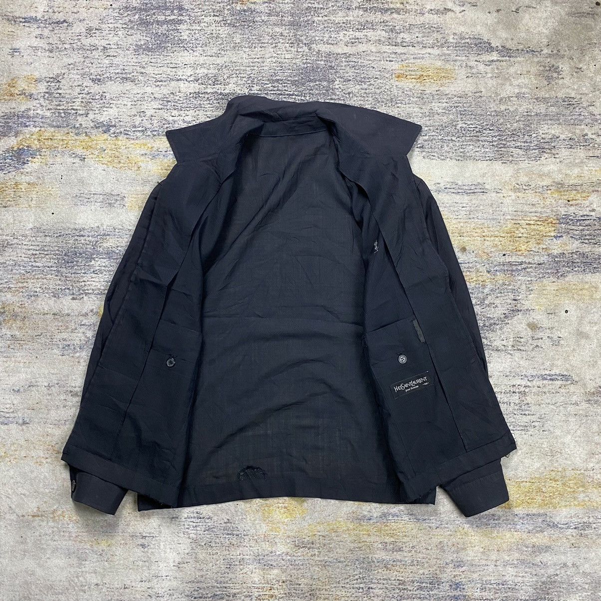 Vintage × Yves Saint Laurent vintage 90s Yves saint laurent work jacket black Size US M / EU 48-50 / 2 - 12 Thumbnail