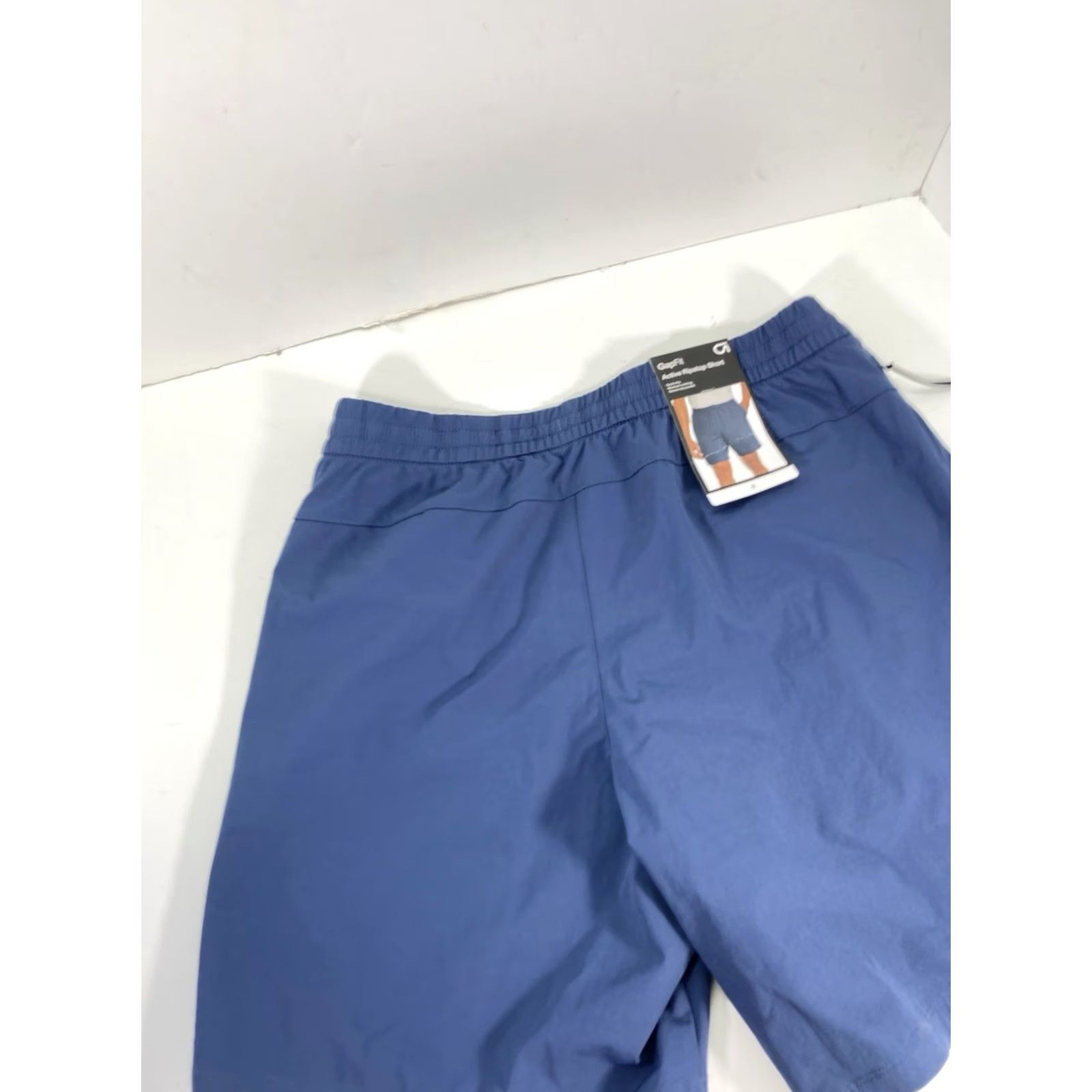 Gap Gap Fit Active Ripstop Shorts Men S 30X7 Blue Drawstring Pocket Elastic Waist Chino Pockets Mens Size US 29 - 3 Thumbnail