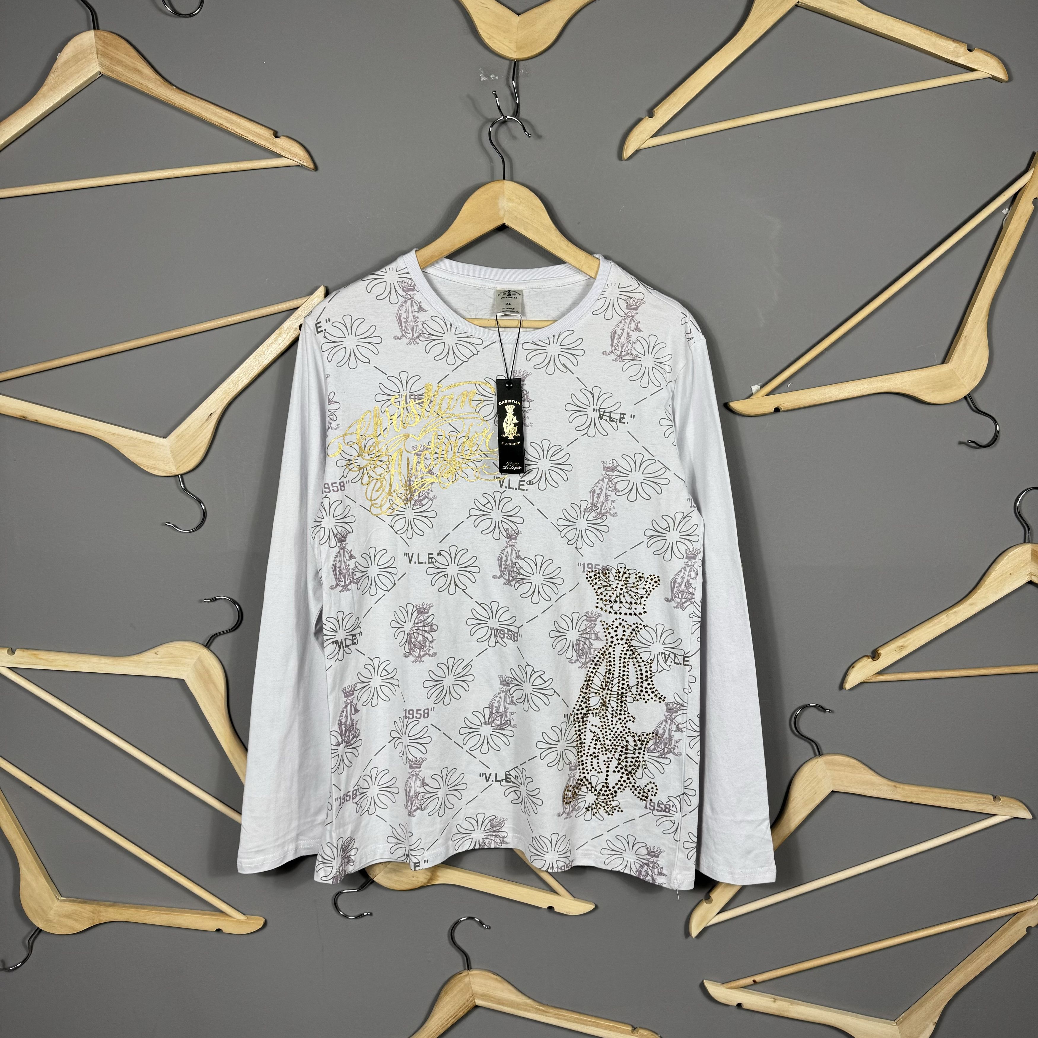 Ed Hardy Christian Audigier Ed Hardy Y2K Monogram Long Sleeve T-shirt Size US XL / EU 56 / 4 - 5 Thumbnail