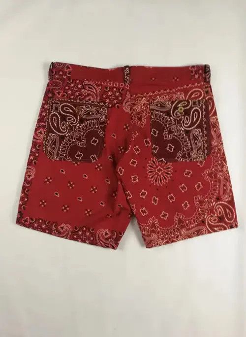 High Sport × Japanese Brand 21SS Indigo Union Japan Red Bandana Paisley Aloha Shorts Size US 32 / EU 48 - 2 Thumbnail