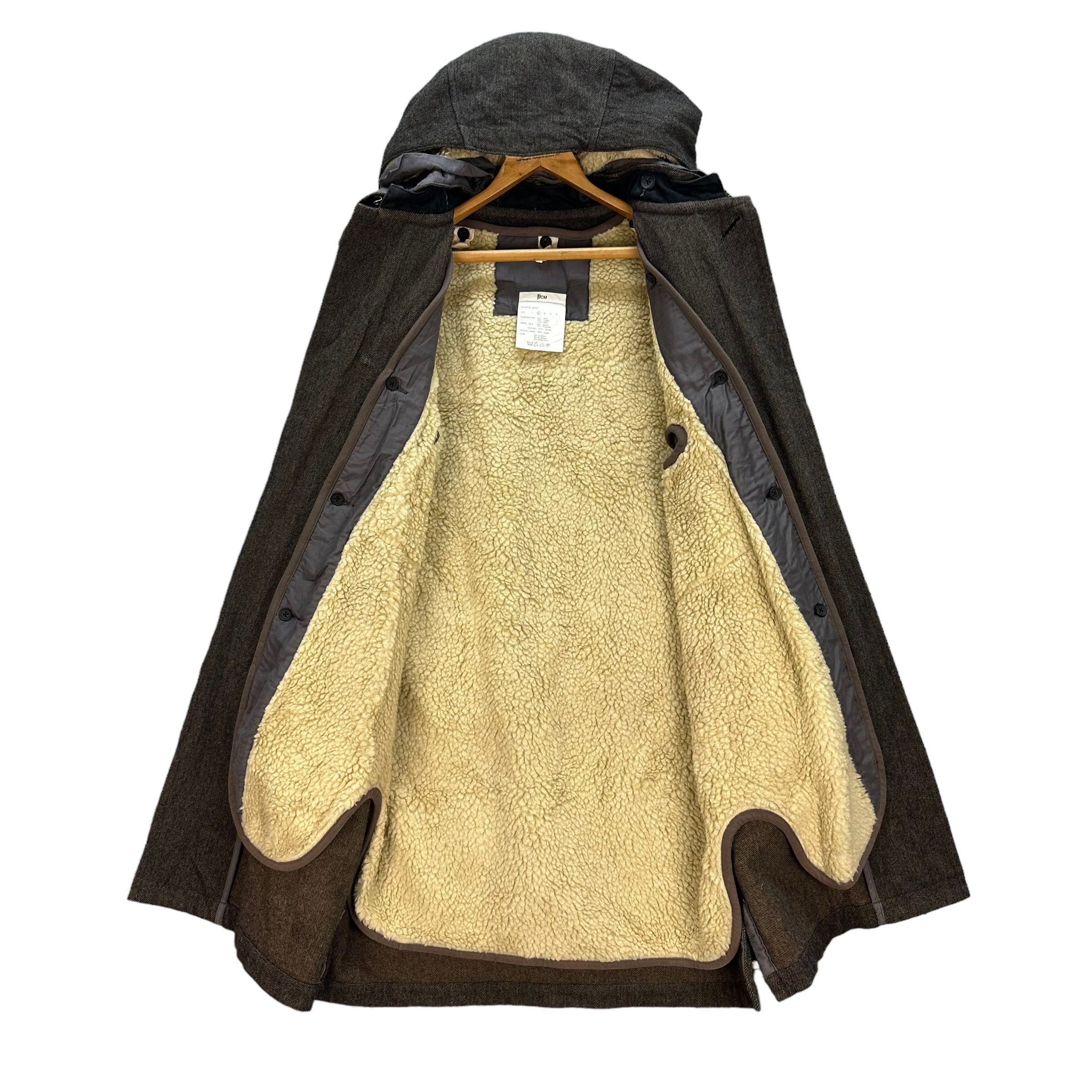 Vintage PCM DETACHABLE HOODIE SHERPA WOOL DUFFLE COAT #7822-179 Size US M / EU 48-50 / 2 - 8 Thumbnail