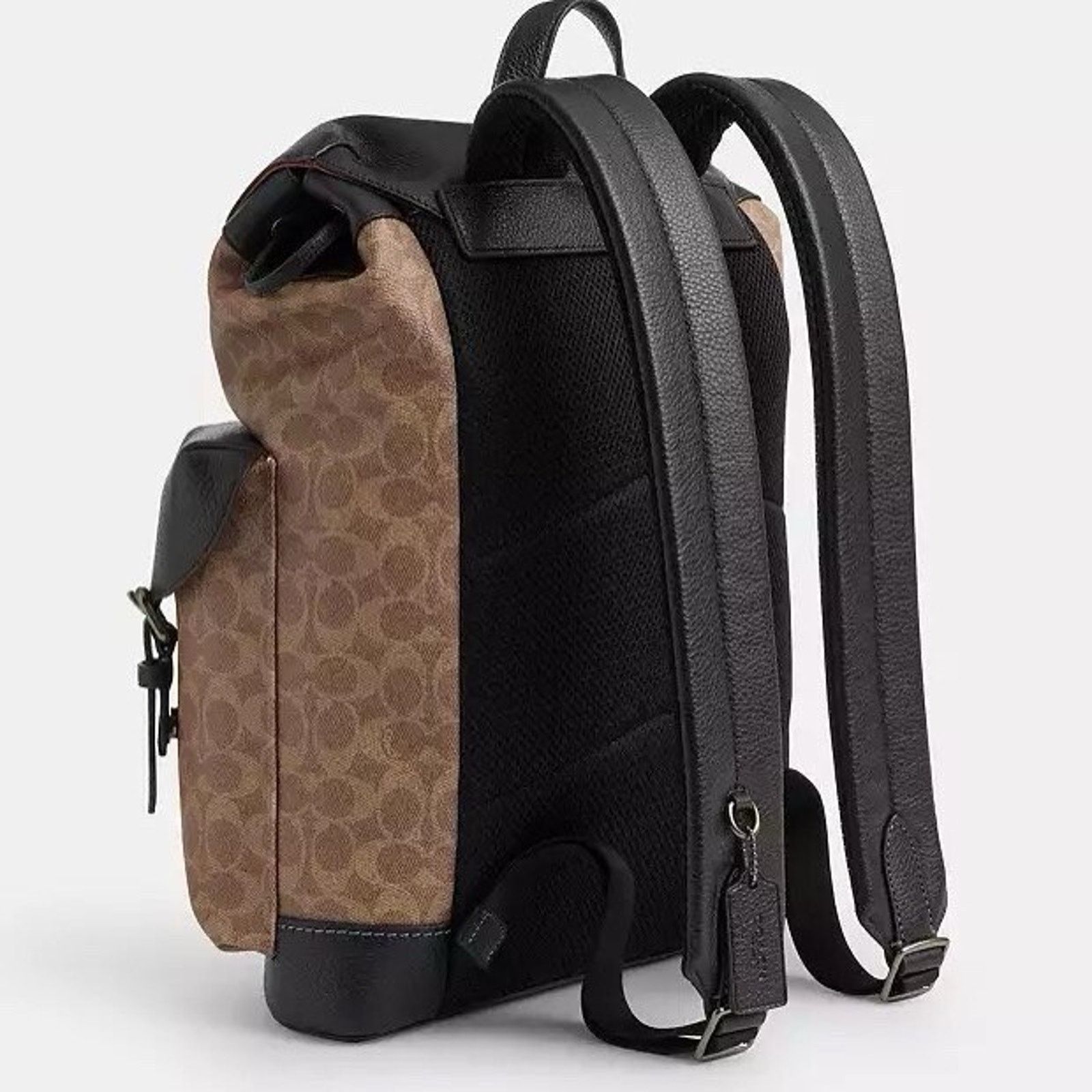 Coach NWT Coach CW211 Warner Tan Large Backpack QB/Tan/Black Size ONE SIZE - 6 Thumbnail