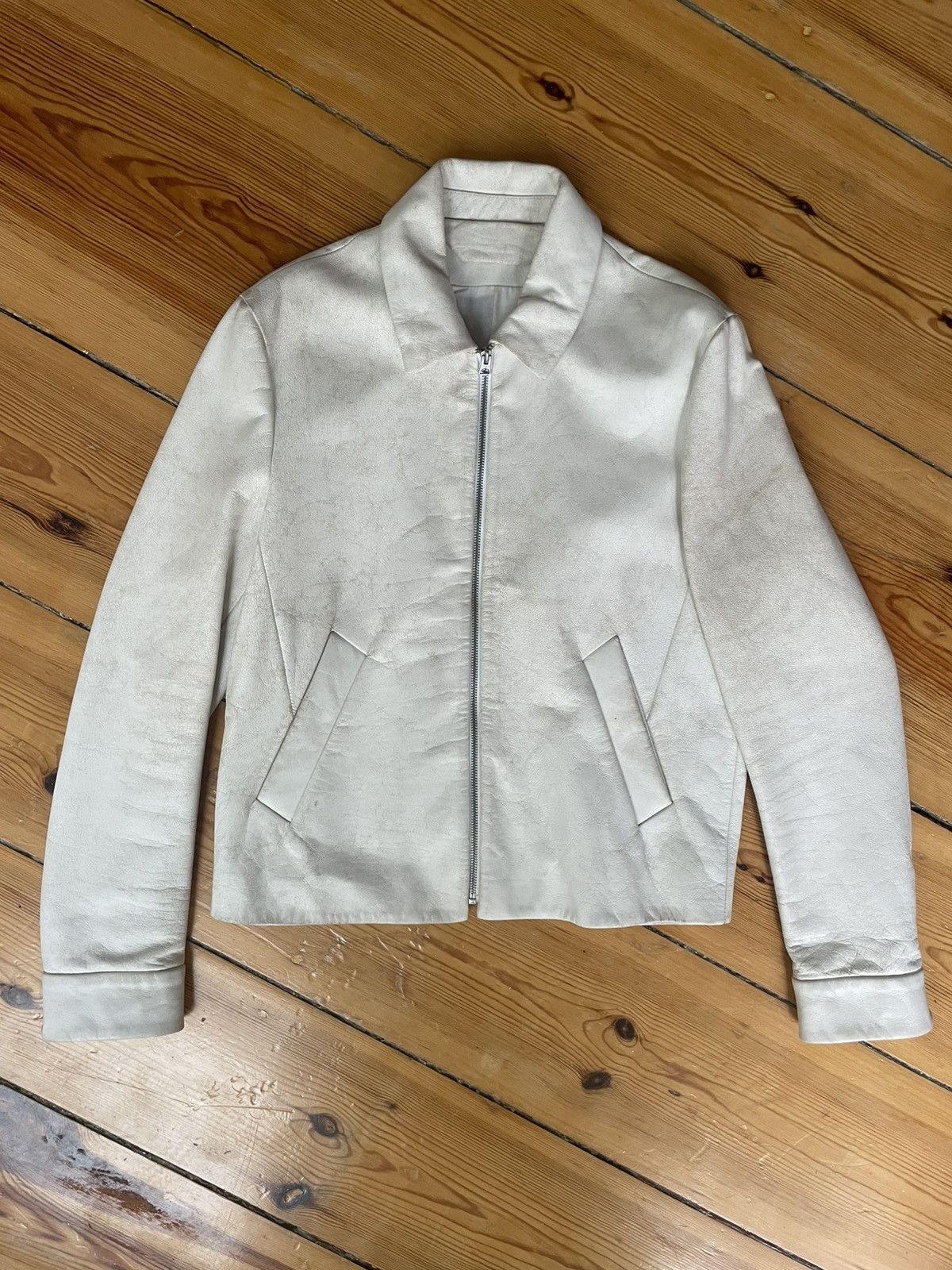 Acne Studios Acne Studios White Leather Jacket Size US M / EU 48-50 / 2 - 1 Thumbnail