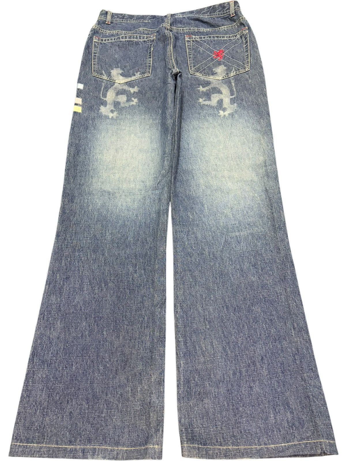 Dsquared2 Vintage Japanese Brand Embroidered Distress Flare Jeans Size US 29 - 2 Thumbnail
