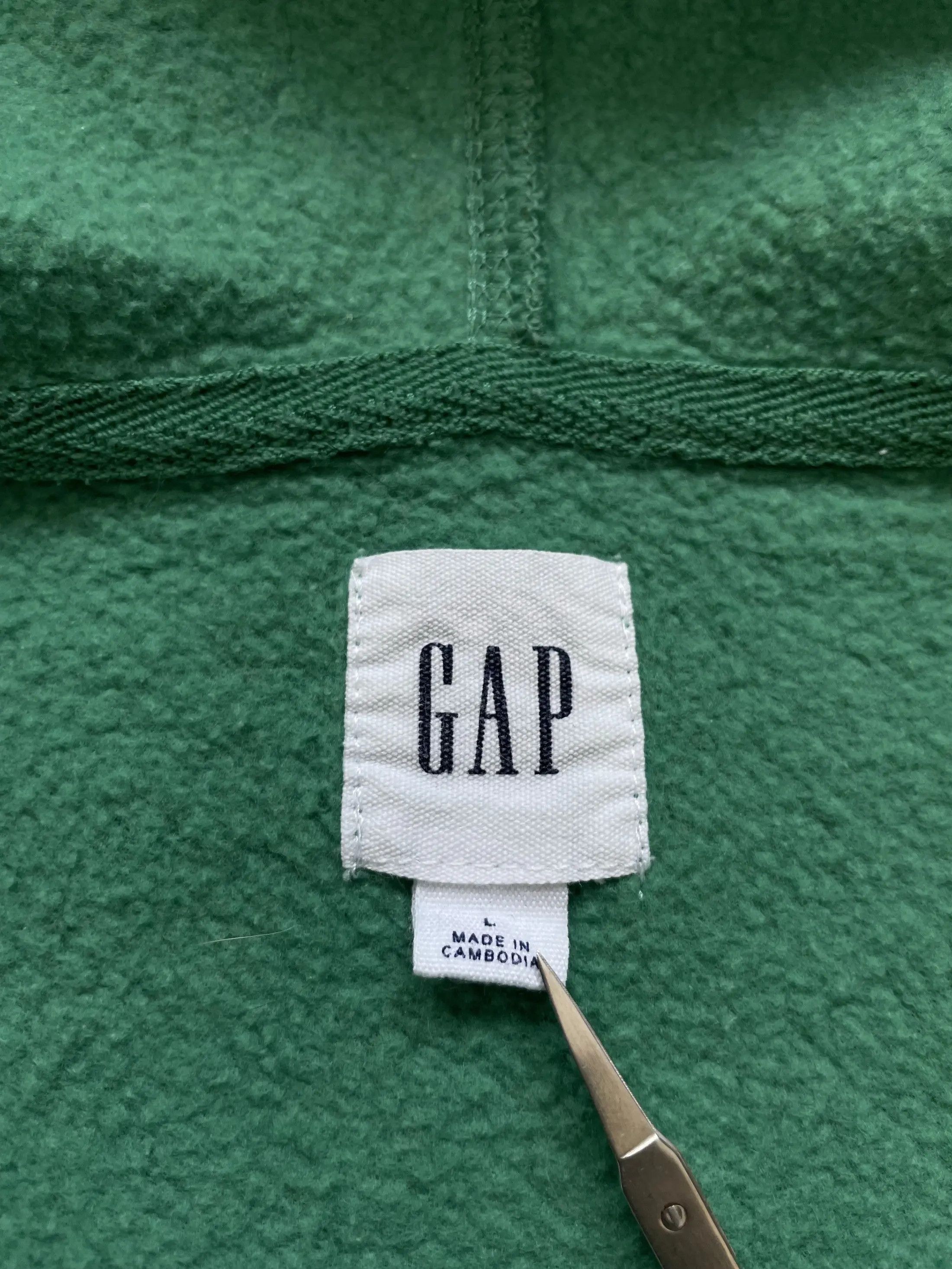 Gap Vintage Y2K GAP BIG LOGO ZIP HOODIE Size US L / EU 52-54 / 3 - 5 Thumbnail