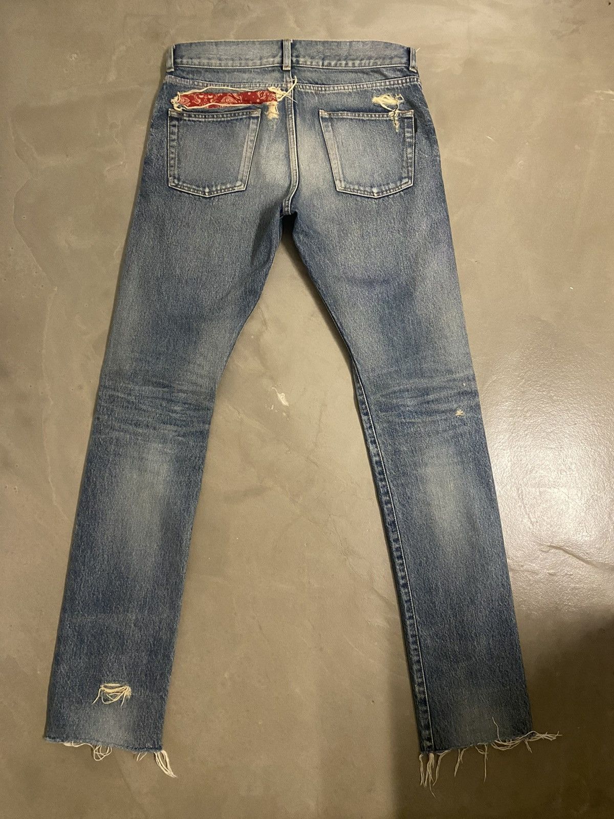 Saint Laurent Paris Saint Laurent Bandana Denim Size US 30 / EU 46 - 4 Thumbnail