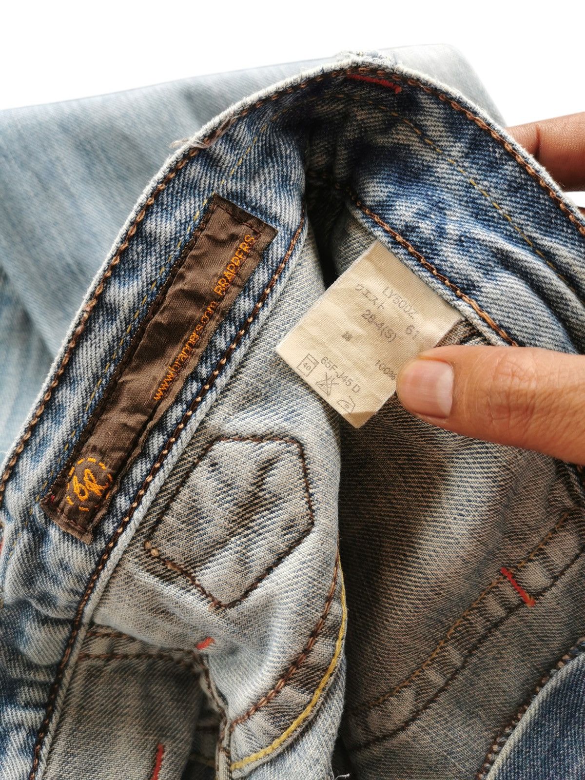 Vintage Brappers Japan Flare Bootcut Denim Jeans Y2K Distressed Size 30" / US 8 / IT 44 - 9 Thumbnail