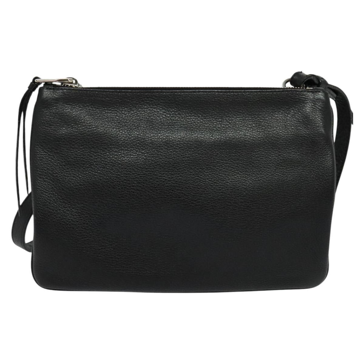 Prada PRADA Shoulder Bag Leather Black Silver Size ONE SIZE - 3 Thumbnail