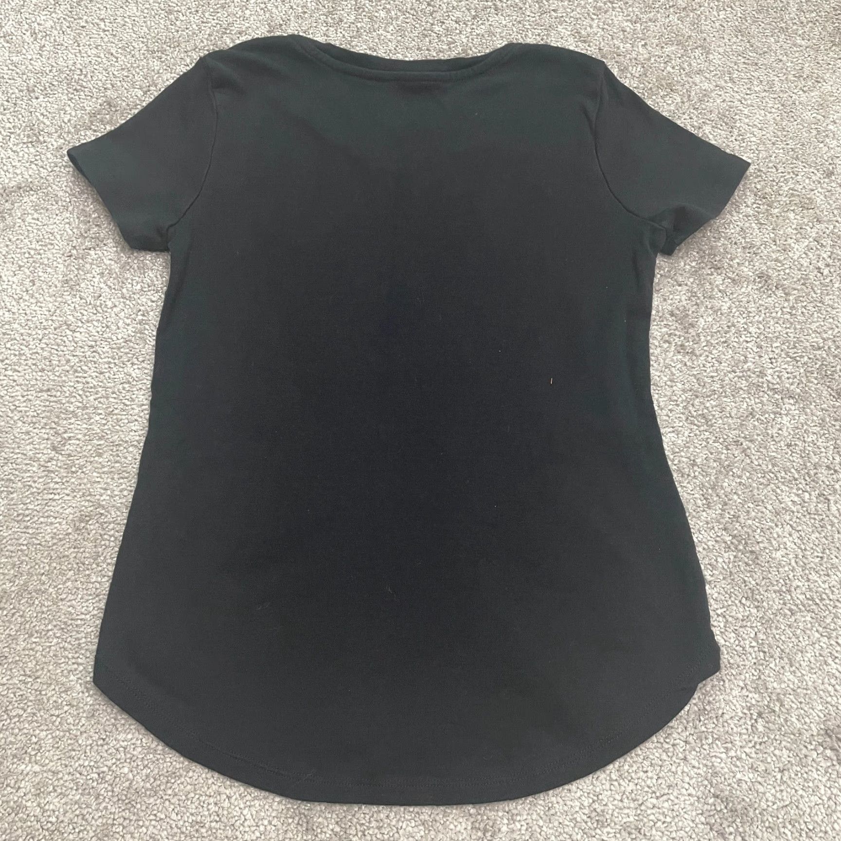 Vintage Ruby Rd. Basic T-Shirt Womens PS Black Round Neck Short Sleeve 100% Cotton Tee Size S / US 4 / IT 40 - 2 Thumbnail