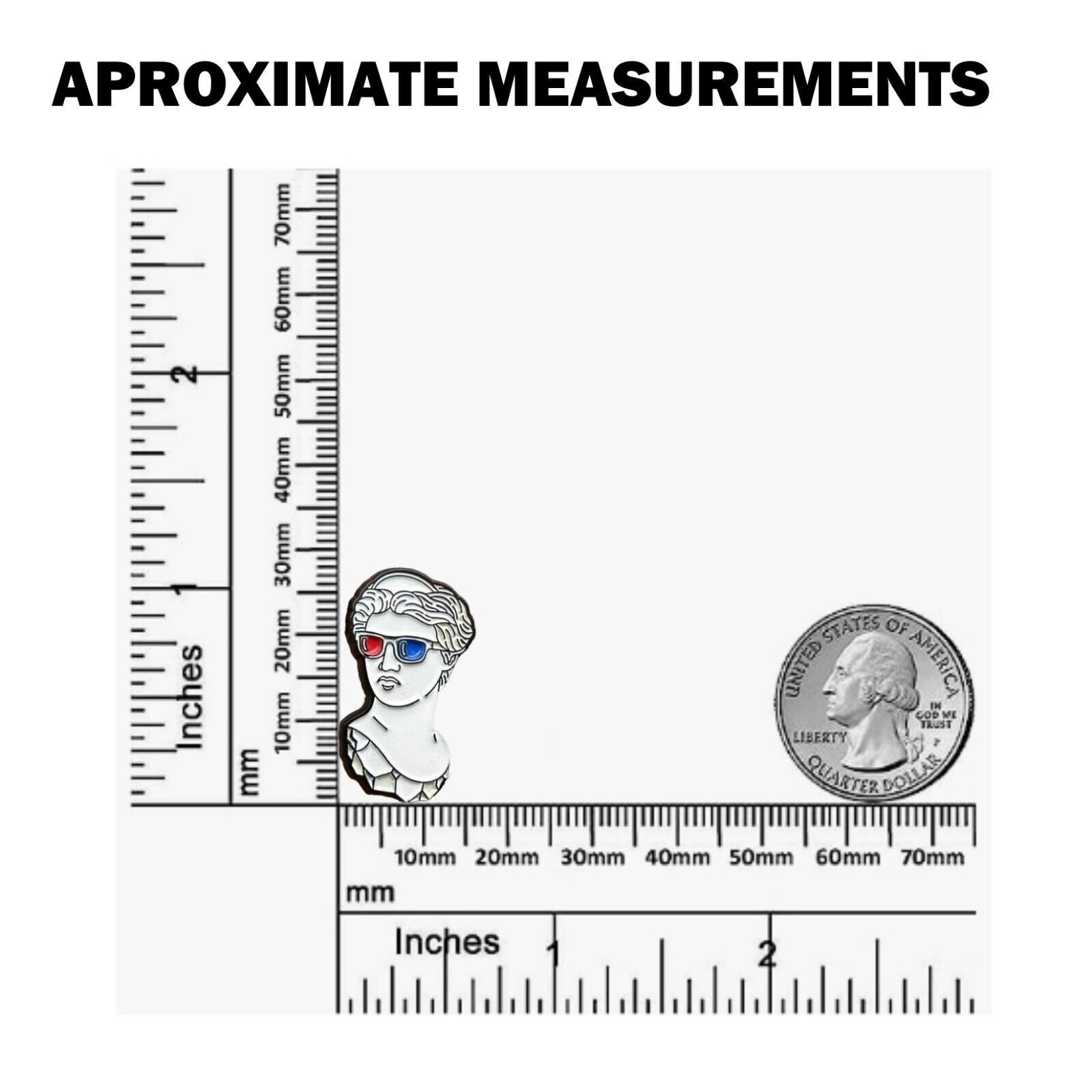 Other ✨New Oz Enamel Pin Fashionable Greek Sculpture Famous people Size ONE SIZE - 7 Thumbnail