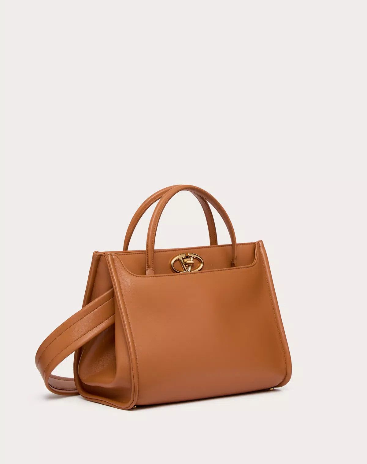 Valentino oc11z0725 Size:OS/ Small Calfskin Handbag in Almond Beige Size ONE SIZE - 2 Thumbnail