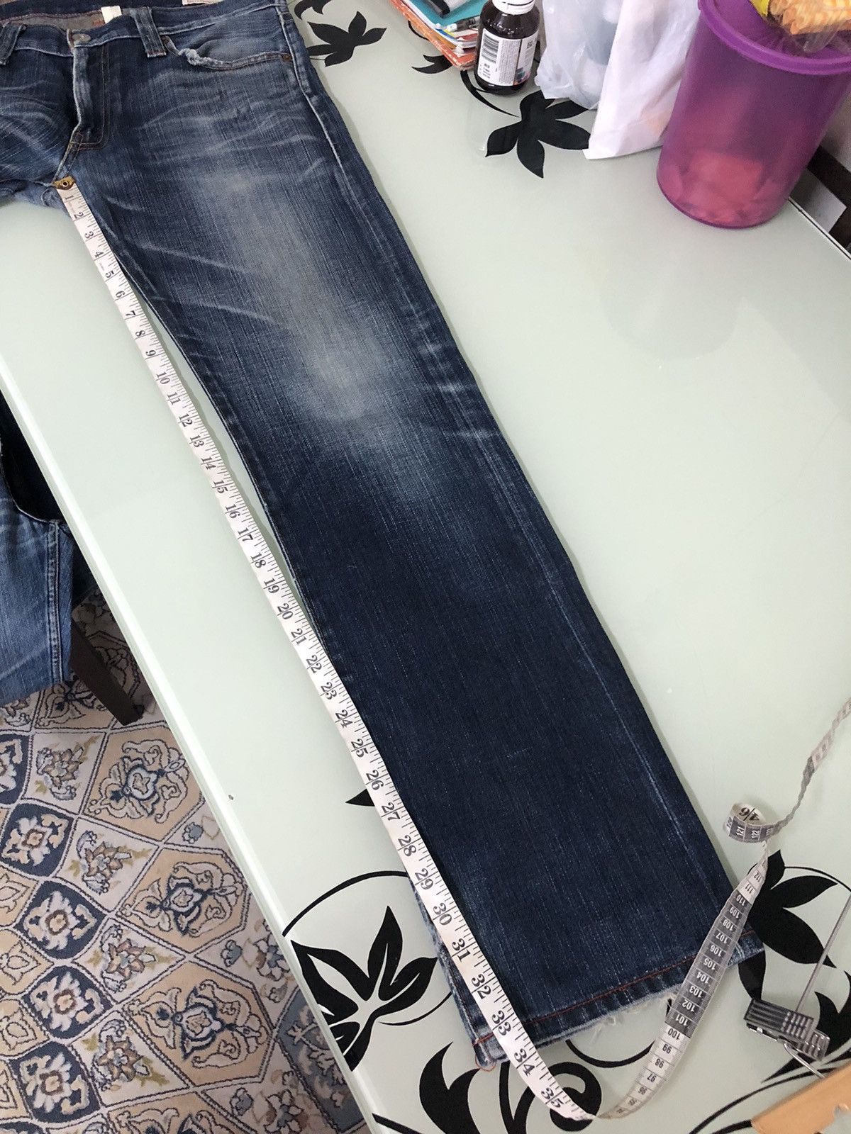 Levi's Vintage Levis 505 Flare Straight Cut Distressed Jeans Size US 34 / EU 50 - 23 Thumbnail