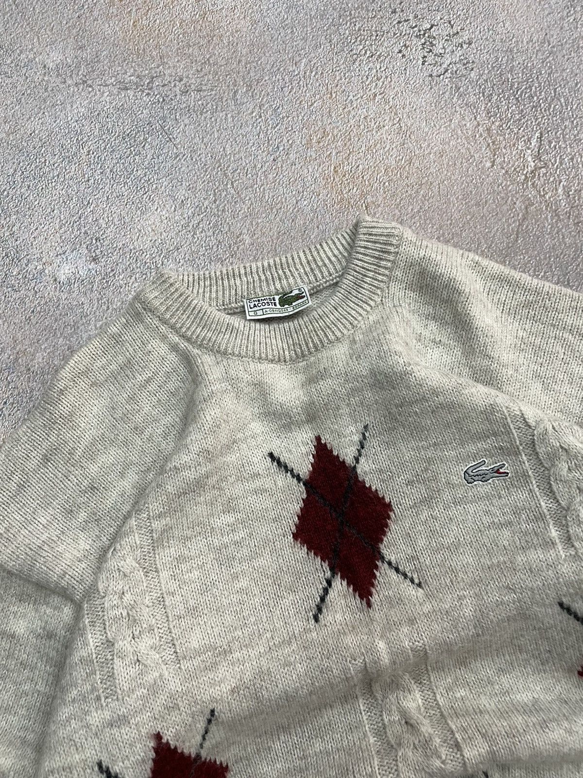 Lacoste Vintage Lacoste Chemise Crew Neck Wool Sweater Size US S / EU 44-46 / 1 - 3 Thumbnail